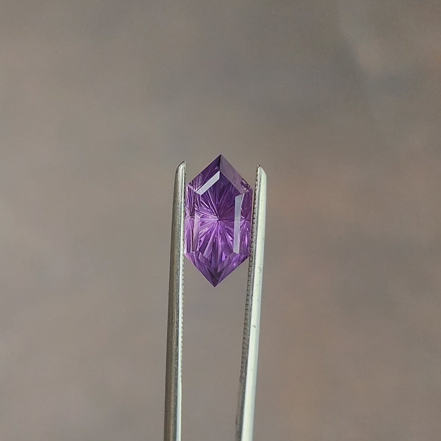 Load and play video in Gallery viewer, 2.42ct Lab Purple Sapphire Duchess Fantasy Cut
