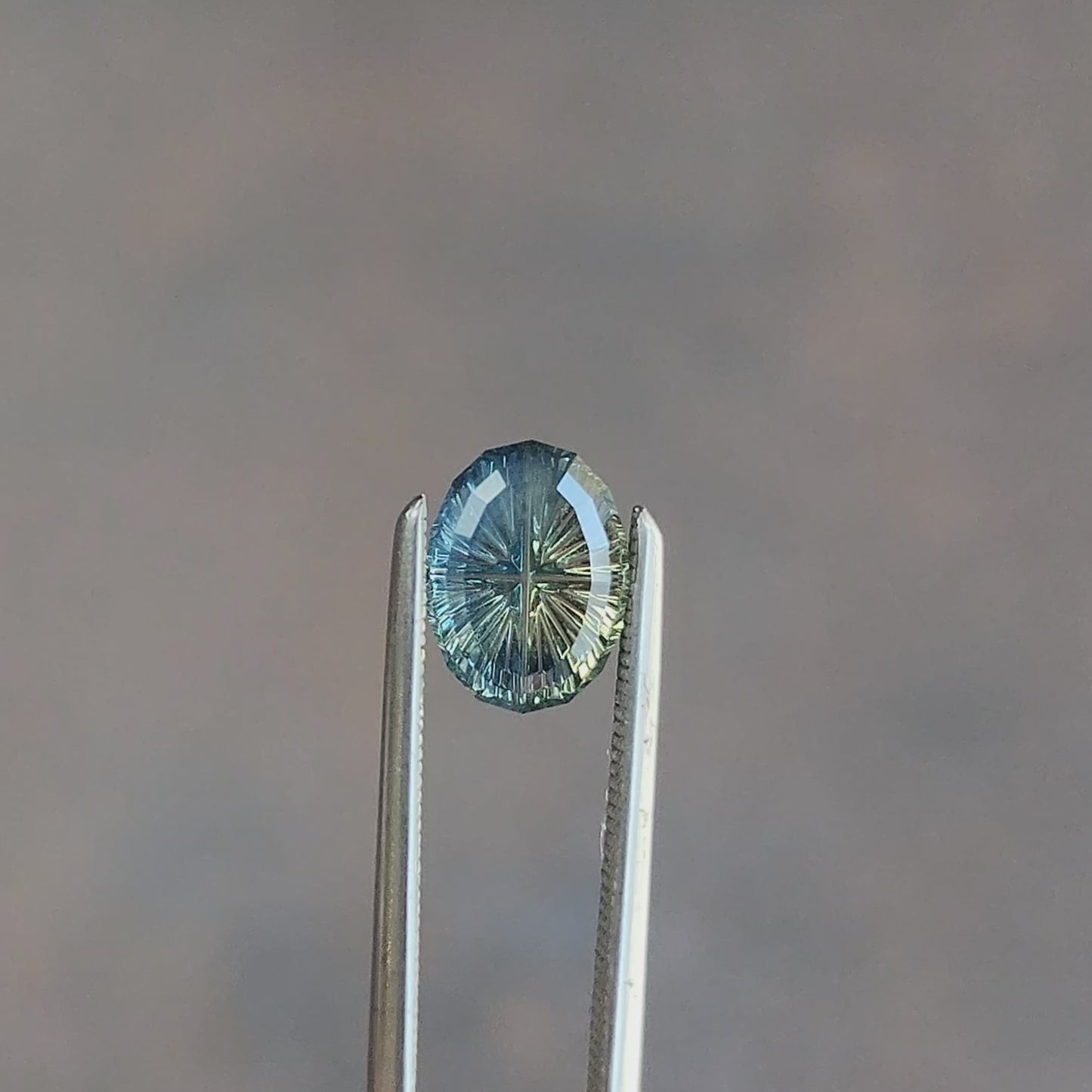 Load and play video in Gallery viewer, Natural Sapphire Fantasy Oval Cut Parti Blue and Yellow from Australia

