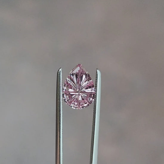 1.02ct Natural Dragon Malaya Garnet Pear - Starbrite Cut by John Dyer