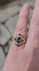 Medieval Ophelia with Purple Sapphire Black and Champagne Diamonds yellow gold 14k video 1