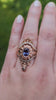 Chatham Alexandrite Morticia Spider Web Wedding Ring Set 14k Rose Gold video