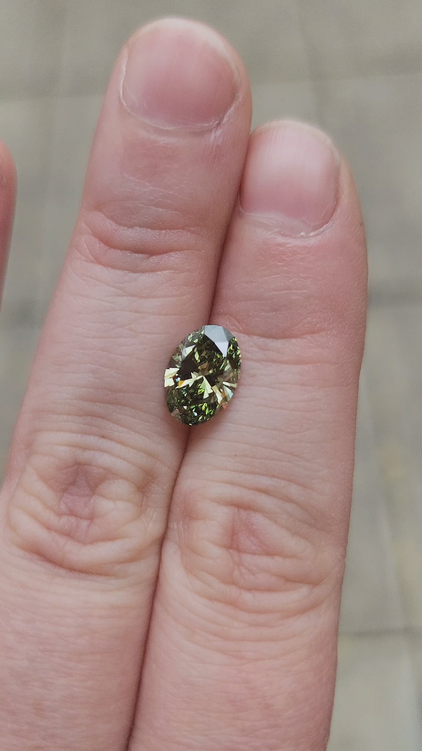 Load and play video in Gallery viewer, 1.79ct Oval Green Lab Diamond VS1
