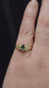 Natural Irradiated Green Pear Diamond Leaf Ring in 14k Yellow Gold video