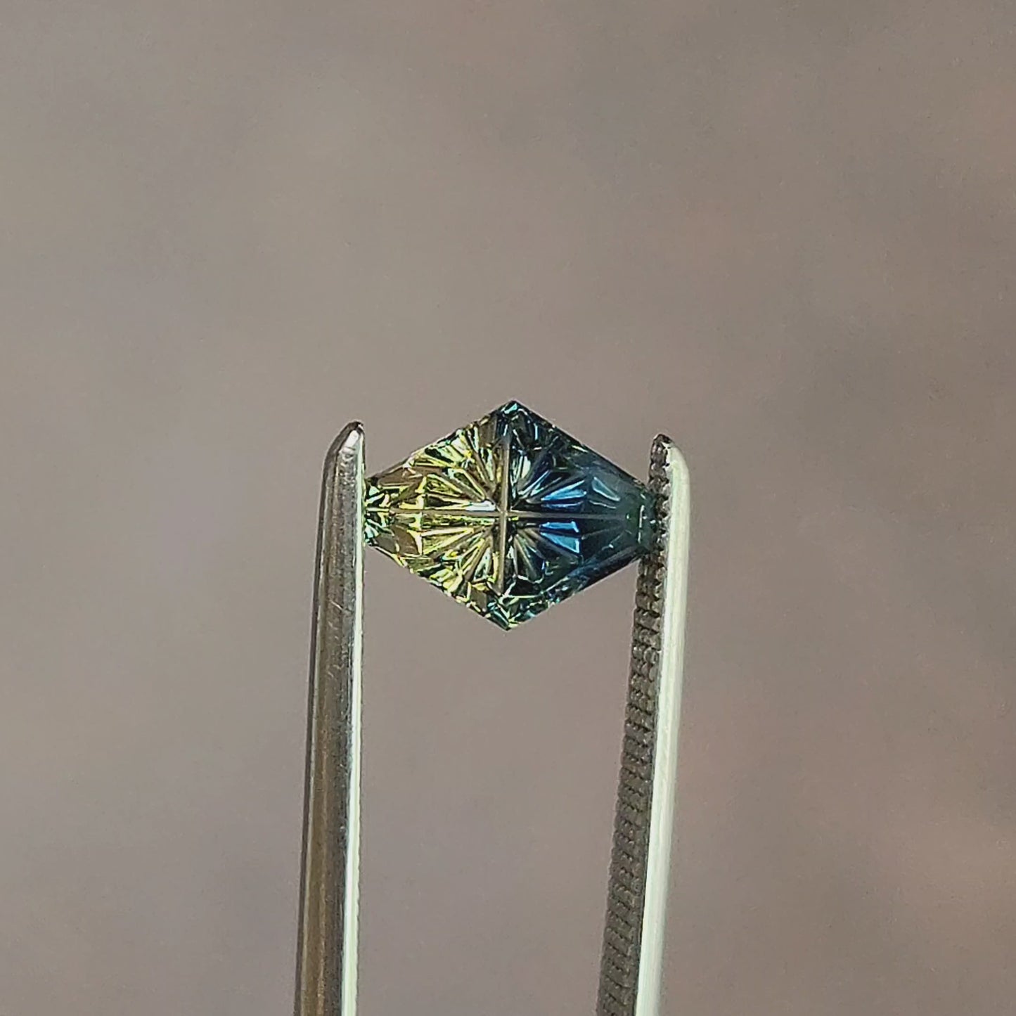 Load and play video in Gallery viewer, .75ct Natural Australian Parti Sapphire Kite Fantasy Cut
