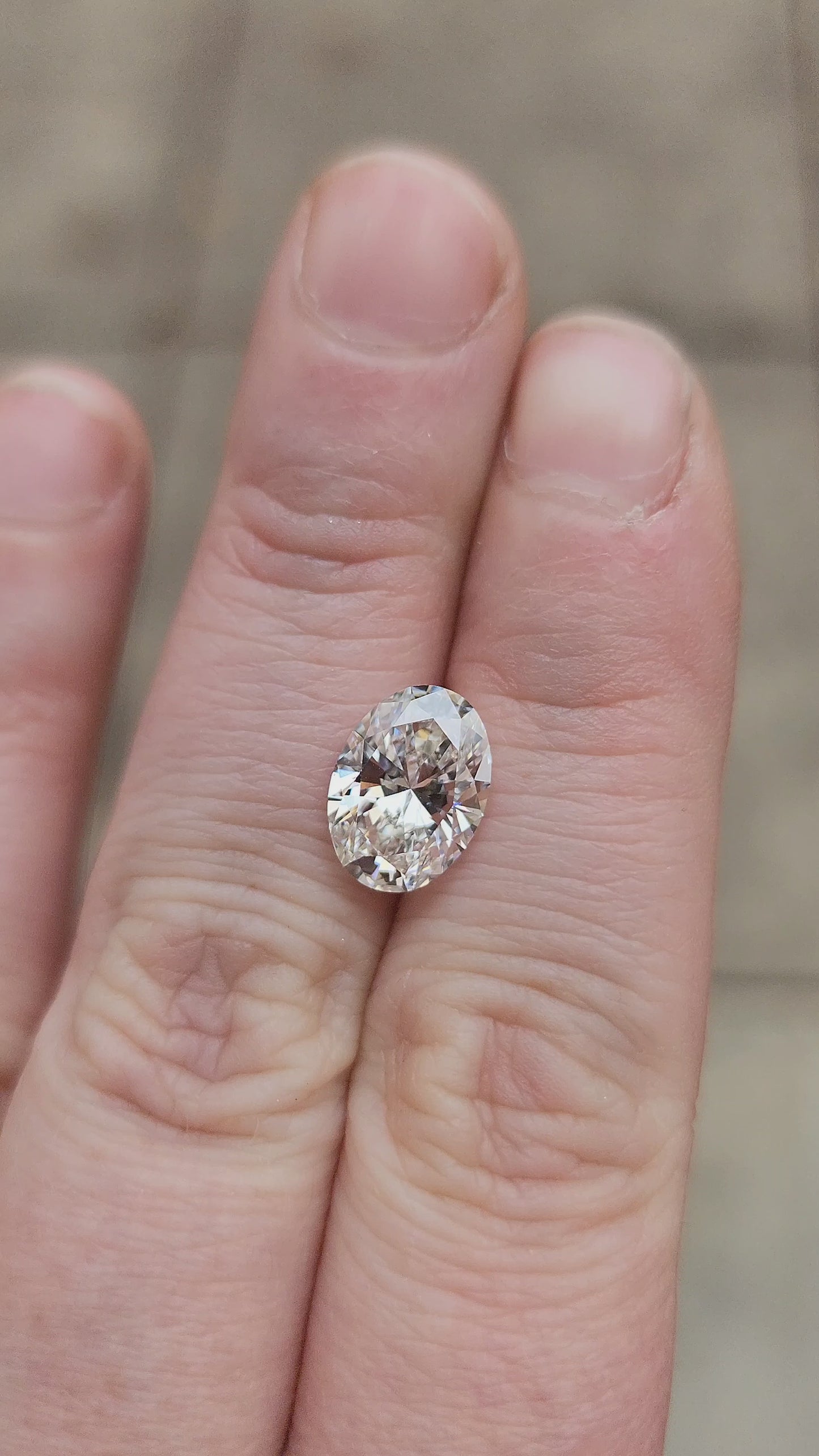 2.87ct Oval Lab Diamond F/VVS2