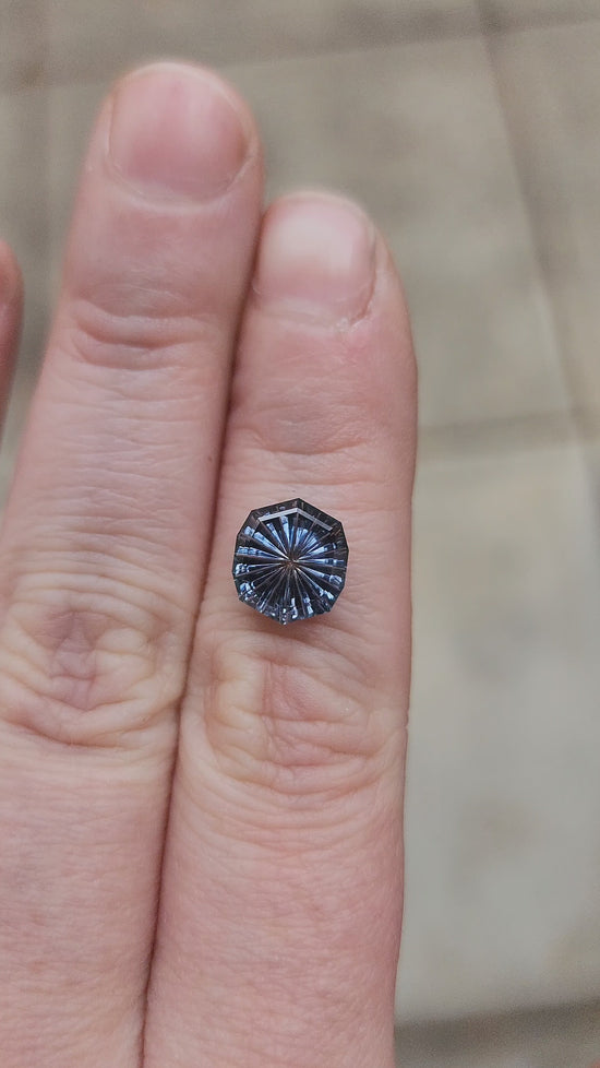 Load and play video in Gallery viewer, 2.63ct Natural Fantasy Cut Montana Sapphire Cushion
