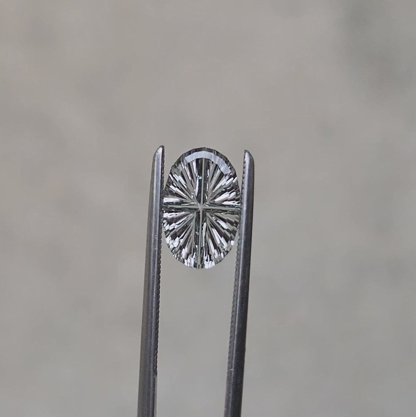 1.50ct Natural Pale Green Oval Montana Sapphire - Starbrite Cut by John Dyer