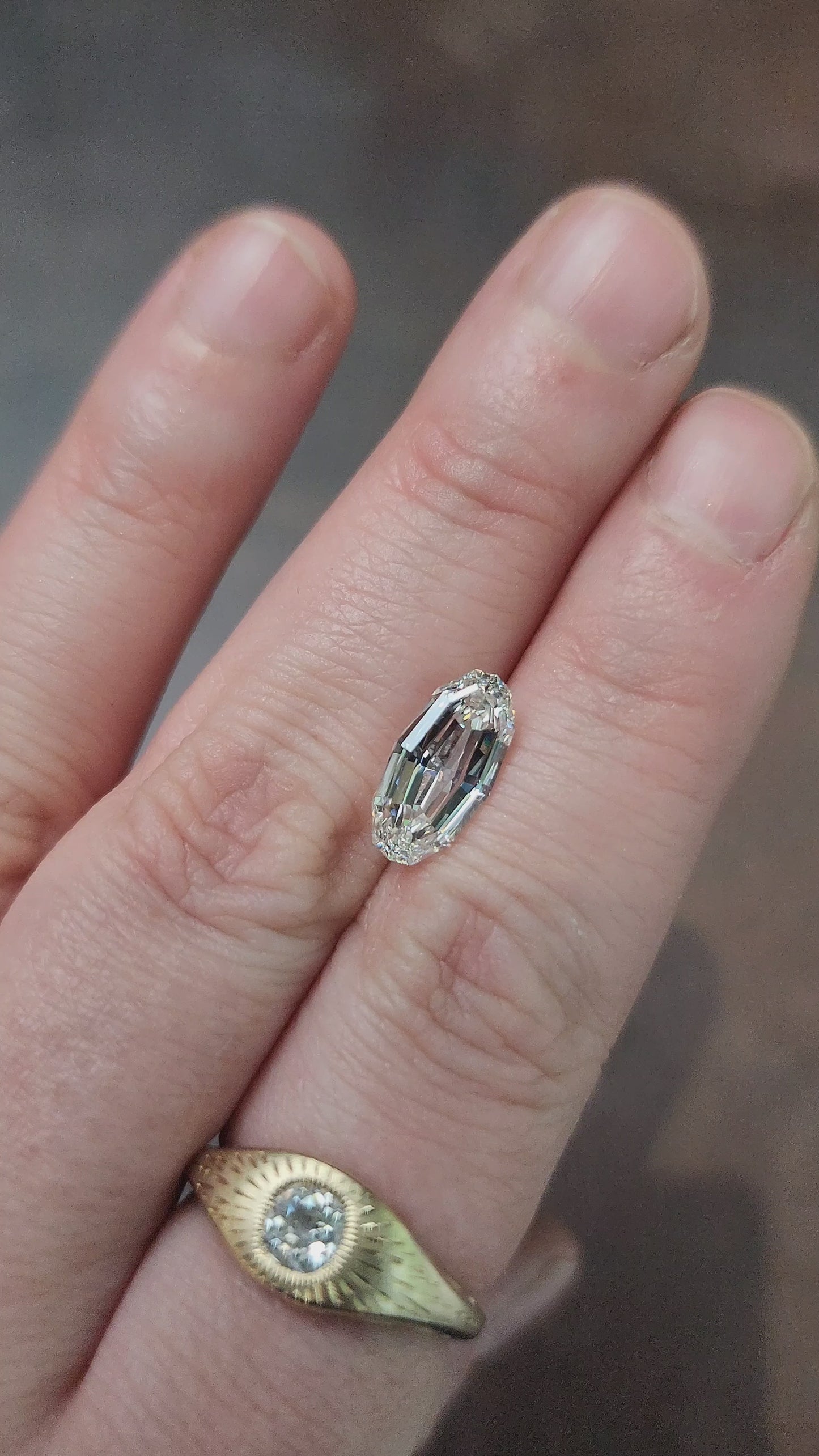 Load and play video in Gallery viewer, 2.90ct Oval Step Cut Lab Diamond F/VS1

