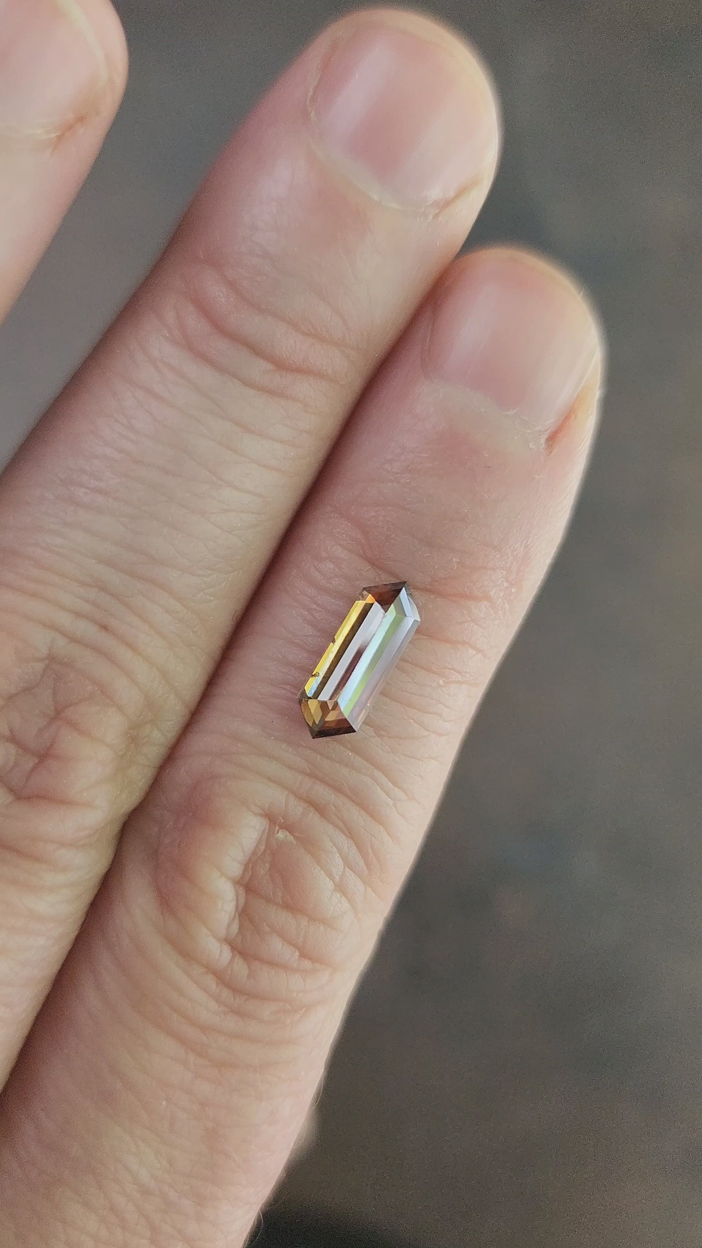 Load and play video in Gallery viewer, 1.07ct Natural Diamond Rose Cut Elongated Hexagon Champagne Salt and Pepper
