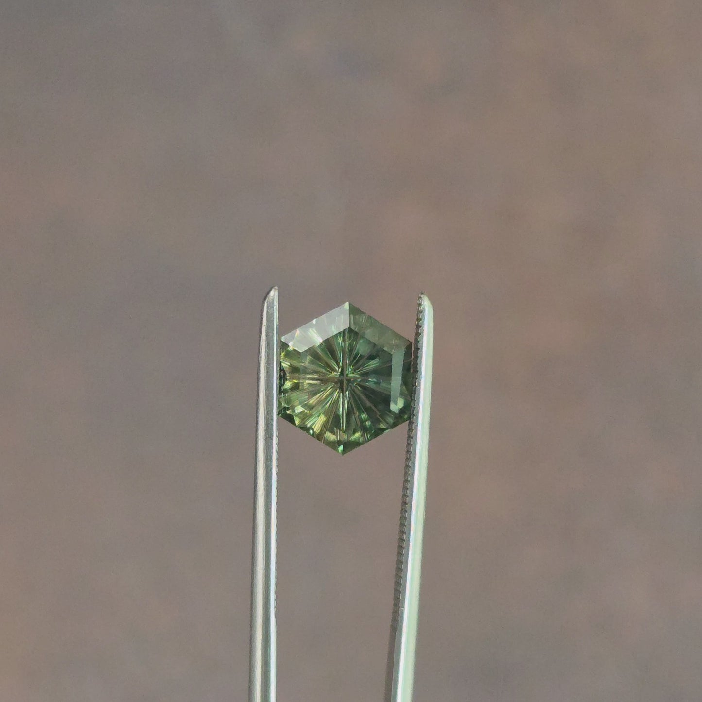 Load and play video in Gallery viewer, 1.43ct Parti Sapphire Hexagon Fantasy Cut by iFacet Gems
