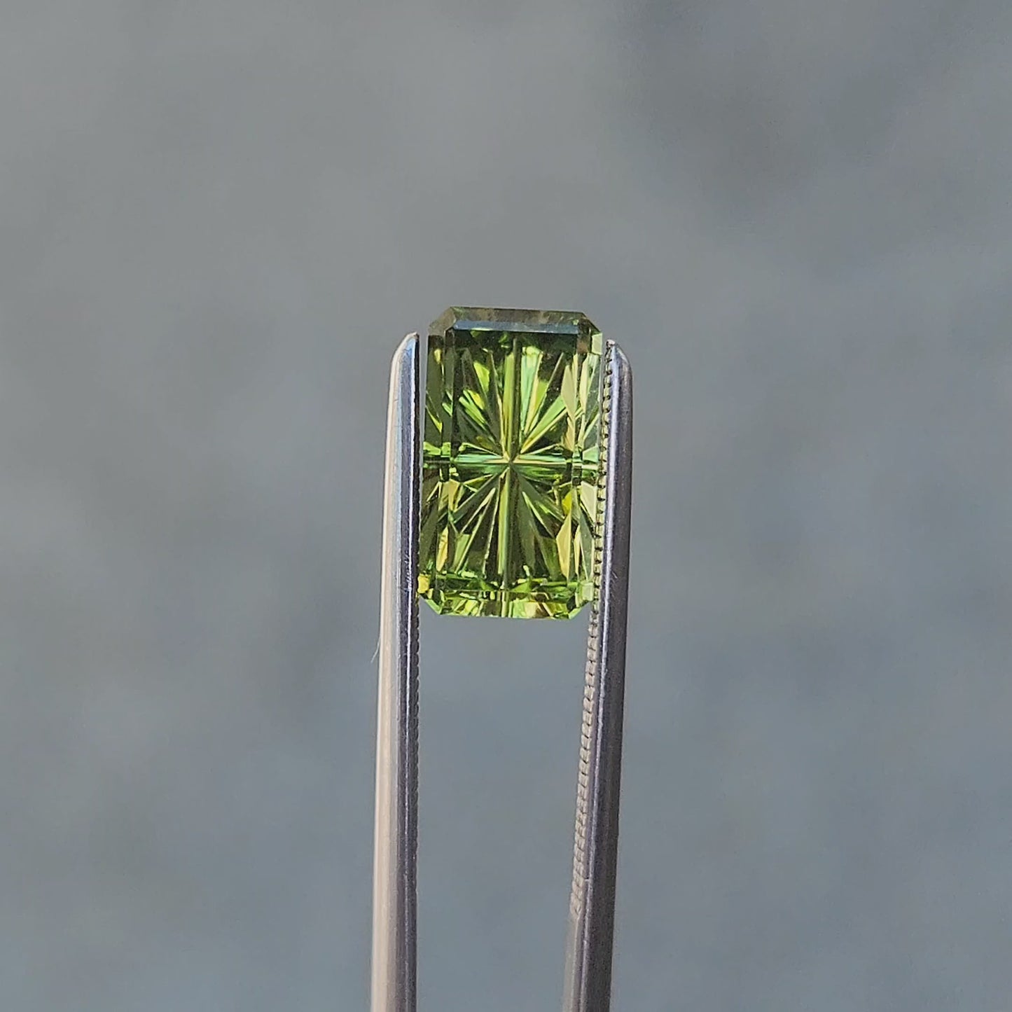 2.10ct Natural Green Tourmaline Rectangle - Starbrite cut by John Dyer