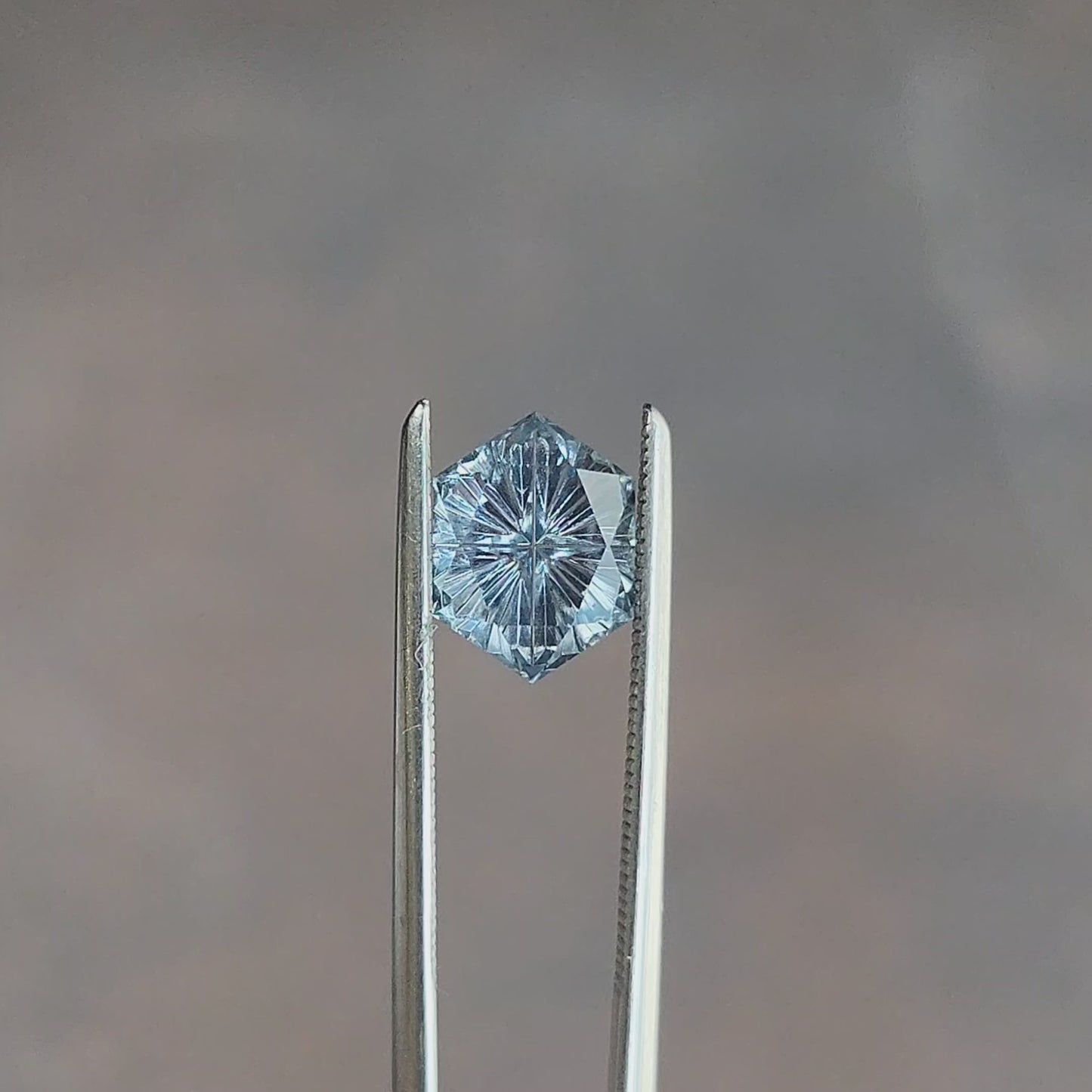 Load and play video in Gallery viewer, Natural Blue Sapphire Fantasy Hexagon Cut unheated from Montana
