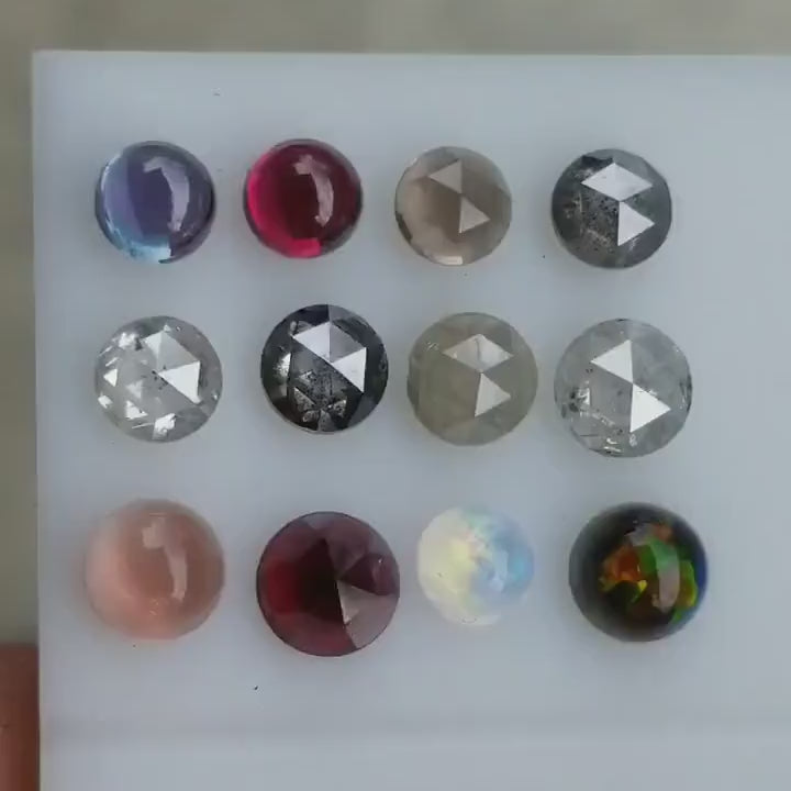 Load and play video in Gallery viewer, Freya Engagement Ring with Leaves and Pear Salt &amp;amp; Pepper Diamond - Custom Pick your Center Stone - 14k White Gold, Yellow Gold or Rose Gold
