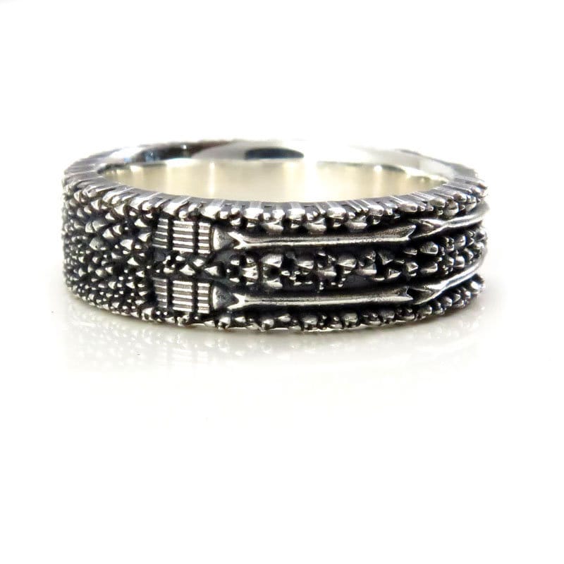 Till Death Do Us Part - Ladies Skeleton Wedding Band - Meet me in the Afterlife - Sterling Silver