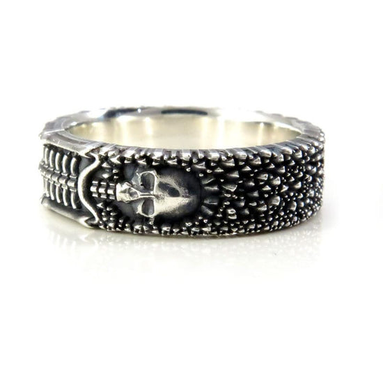 Till Death Do Us Part - Ladies Skeleton Wedding Band - Meet me in the Afterlife - Sterling Silver