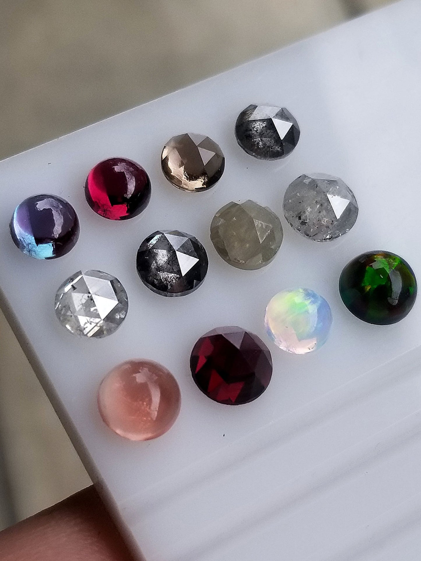 Freya Engagement Ring with Leaves and Pear Salt & Pepper Diamond - Custom Pick your Center Stone - 14k White Gold, Yellow Gold or Rose Gold