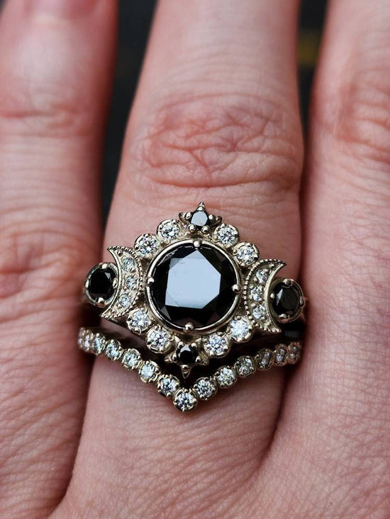 Gold Ring Black Owned Diamond Company Engagement Ring Set Black